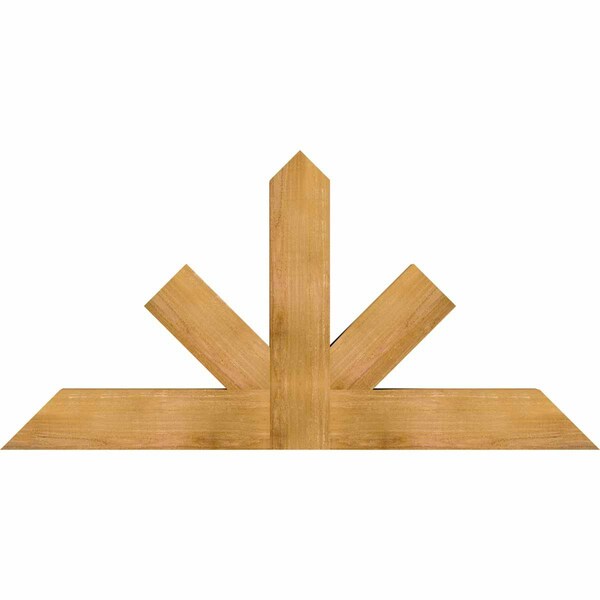 Ekena Millwork Saratoga Rough Sawn Timber Gable Bracket, Western Red Cedar, 60"W x 30"H x 4"D x 6"F, 12/12 Pitch GBW060X30X0406SAR00RWR - main